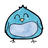 cartoon fat bird N18