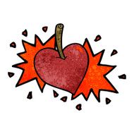 cartoon love heart cherry N3