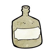 cartoon old whiskey bottle N8