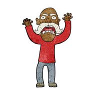 cartoon angry old man N106