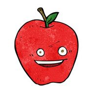 cartoon happy apple N12