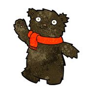 cartoon teddy bear wearing scarf N12