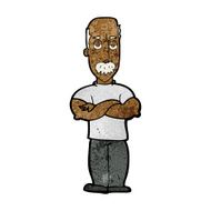cartoon angry man with mustache N7