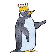 cartoon penguin wearing crown N2