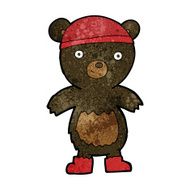 cartoon cute black bear N37