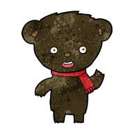 cartoon cute black bear N38