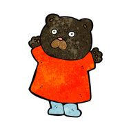 funny cartoon black bear N14