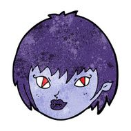 cartoon vampire girl face N7