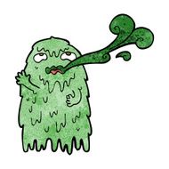 gross cartoon ghost N14