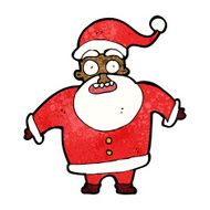 cartoon shocked santa claus N5