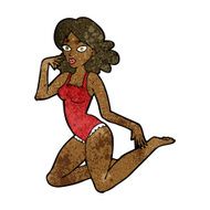 cartoon woman in lingerie N32