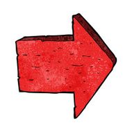 cartoon pointing arrow sign N3