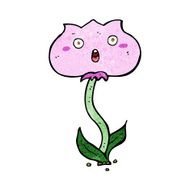 cartoon shocked flower N6