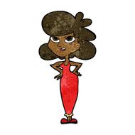 Cartoon Girl With Hands On Hips N16