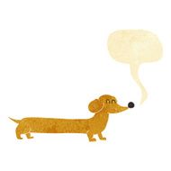 cartoon dachshund with speech bubble N2