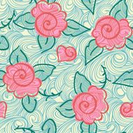 Seamless rose pattern N2