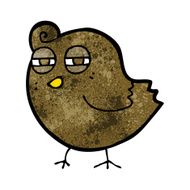 funny cartoon bird N129
