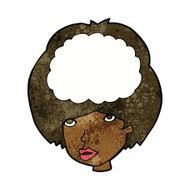 cartoon empty headed woman N6