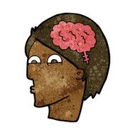 cartoon head with brain symbol N27