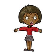 cartoon shocked woman N69