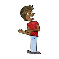 cartoon man making excuses N7