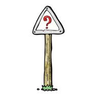 cartoon question mark sign N10