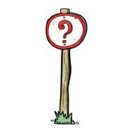 cartoon question mark sign N11