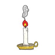cartoon burning candle N7