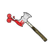 cartoon double sided axe N12