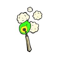 cartoon burning match N32