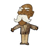 cartoon angry old man N108