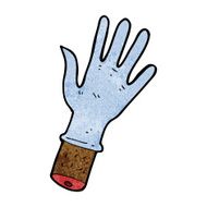 cartoon hand with rubber glove N5