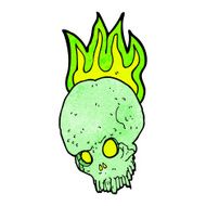 cartoon spooky skull N119