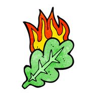 cartoon burning eaf symbol N3