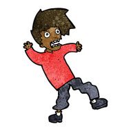 cartoon terrified man N182