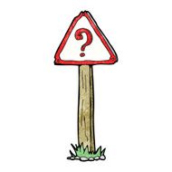 cartoon question mark sign N12