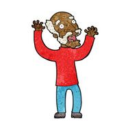 cartoon terrified old man N13
