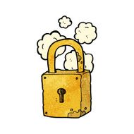 cartoon rusty lock N7
