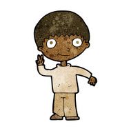 cartoon boy giving peace sign N7