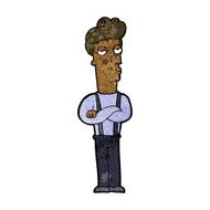 cartoon unimpressed man N7