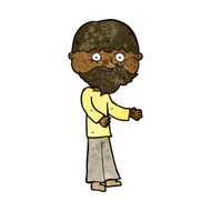 cartoon happy bearded man N7