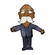cartoon disappointed old man N5