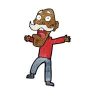 cartoon shocked old man N22