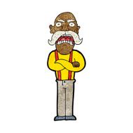 cartoon shocked old man N23
