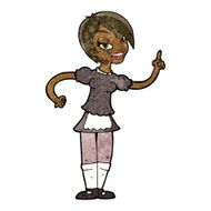 cartoon waitress taking order N13