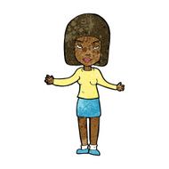 cartoon annoyed woman N129