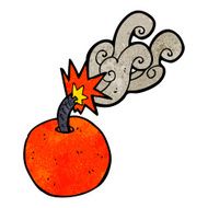 cartoon burning bomb N17