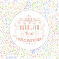 Floral seamless background and vintage typography spring lettering N2