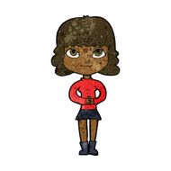 cartoon happy woman N180