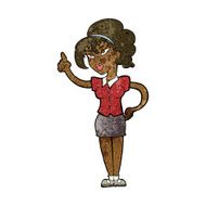 cartoon woman with idea N179